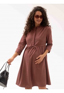 Платье темно-розовое для беременных и кормящих (мм535)..